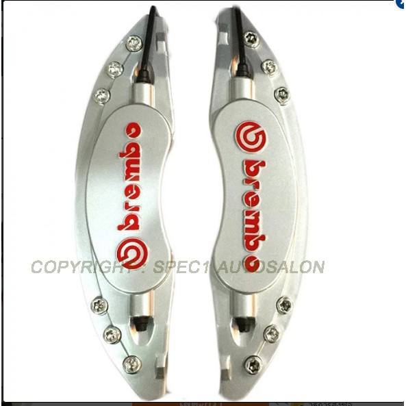 ครอบคาลิปเปอร์ บนดิสเบรคด้านหลัง สำหรับล้อแมคแต่งรถยนต์ทุกรุ่น สีเงิน (SILVER) ไซด์ L