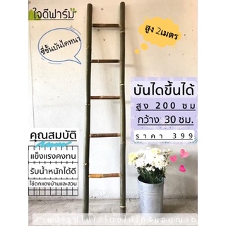 บันไดไม้ไผ่สามารถขึ้นได้ ขนาด 200x30ซม.ราคา 399บาท ✅✅✅