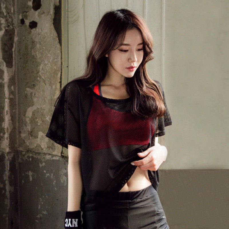 เสื้อยืด ชนิดผ้าตาข่าย สำหรับผู้หญิง