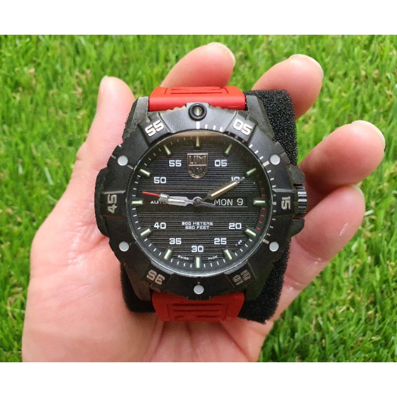 Luminox Master Carbon Seal Automatic Red Rubber Watch XS.3875