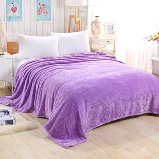 ผ้าห่มนาโน ขนาด 6 ฟุต (180x200) ซม.สีม่วง