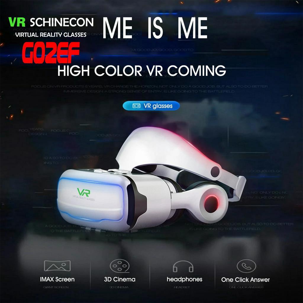 แว่นตา VR Virtual Reality 3D ชุดหูฟังหมวกกันน็อคสําหรับ Android iPhone ...
