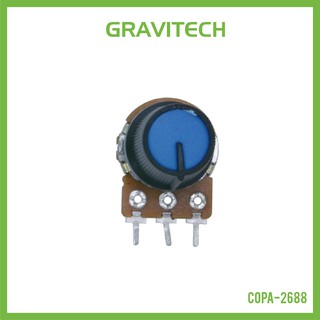 [Gravitechthai]100K Ohm Linear Potentiometer 15mm Shaft with Cap - Breadboard Friendly