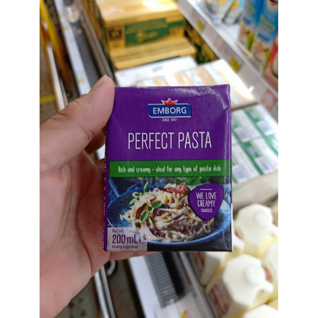 ecook ครีมเทียม ชนิด พร่องมันเนย สำหรับพาสต้า​ ​fuji emborg perfect pasta cream 200ml