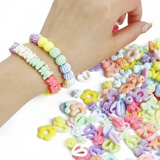 ลูกปัดอะคริลิก สำหรับทำสร้อยข้อมือ 28-180 ชิ้น