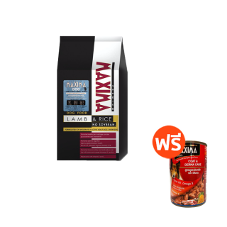 [ซื้อ1ถุง แถม 1กป] MAXIMA DOG LAMB & RICE - 2KG อาหารสุนัข 2 กก. แถม MAXIMA COAT&DERMA CARE 380g