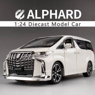 โมเดลรถยนต์ 1:24 TOYOTA ALPHARD VELLFIRE 2021 Mona Lisa MPV ของเล่นสําหรับเด็ก