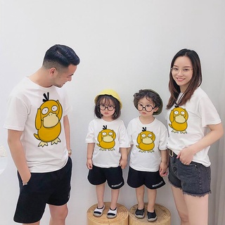 เสื้อยืด พิมพ์ลาย Psyduck Mama Daddy น่ารัก สําหรับครอบครัว พ่อ แม่ และลูก