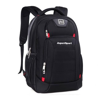 Aspensport กระเป๋าเป้ใส่โน็ตบุ้ค Laptop ขนาด 16 นิ้ว กันน้ำ รุ่น AS-B22 (Black red)