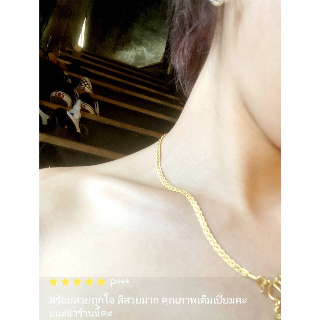 🗨สร้อยคอลายนำเข้าอิตาลี🗨ชุบทองคำ18k💯#ทองเหมือนจริง