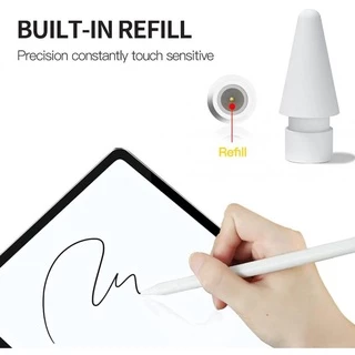 Ankndo หัวปากกาสไตลัส แบบเปลี่ยน พร้อมกล่อง สําหรับ A-pple Pencil 1st /2nd Generation/ Pencil Pro