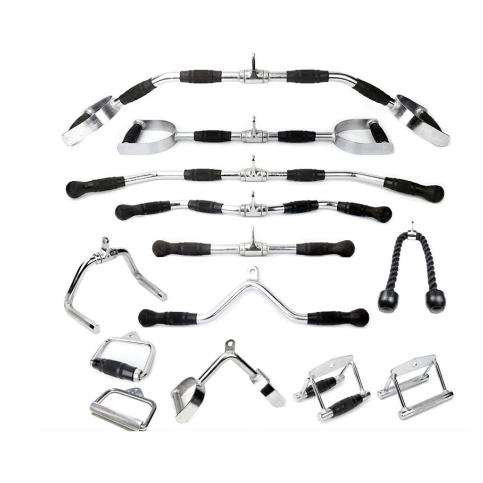 อุปกรณ์ฟิตเนส เล่นกับ cable เชือก v-grip triangle / Tricep rope / cable-grip