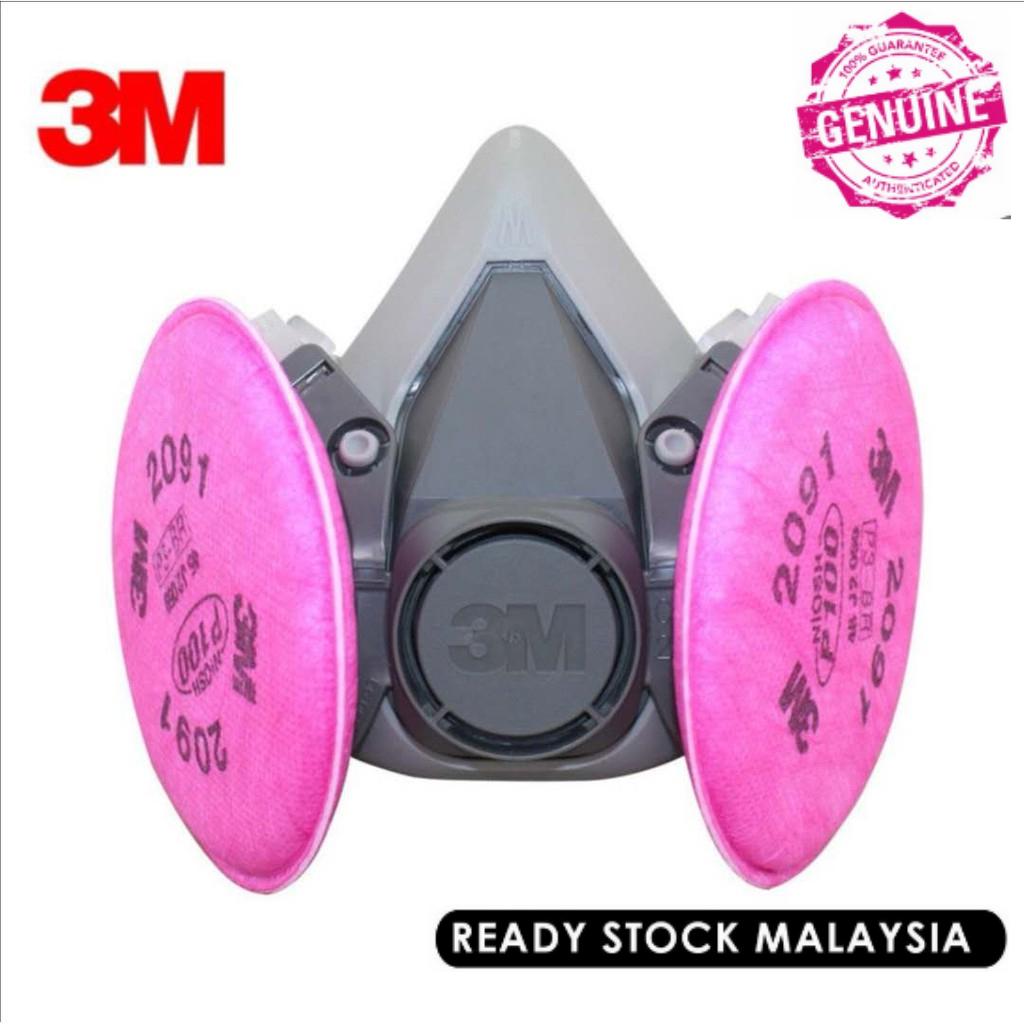 3M 6200 + 2091 (HALF FACEPIECE RESPIRATOR + PARTICULAR FILTER)