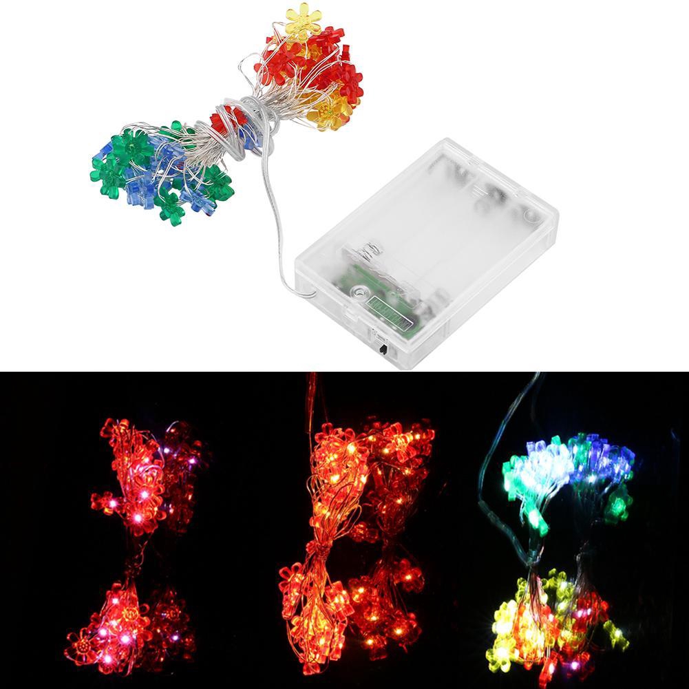 50 LED 5m 4.5V Waterproof IP44 Sun Flower Copper Wire Fairy String ...