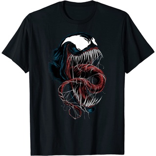 เสื้อยืด พิมพ์ลายกราฟิก Marvel Spider-Man Venom Close-Up สําหรับผู้ชาย