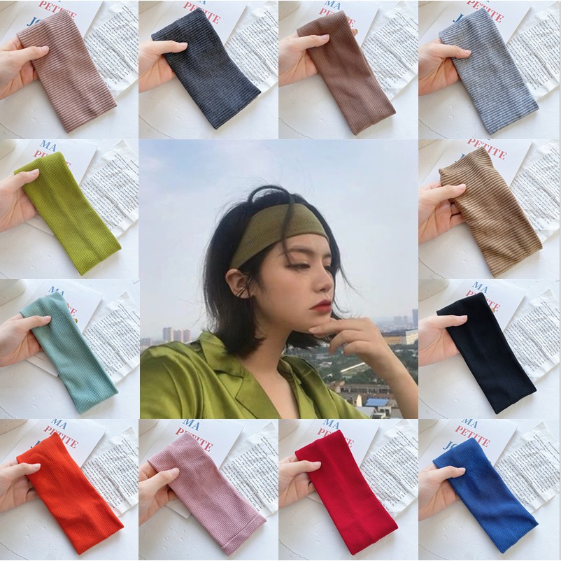 ที่คาดผมแบบสปอร์ตสไตล์เกาหลีสําหรับผู้หญิงถักเครื่องประดับผมแฟชั่นที่อบอุ่น