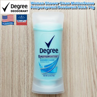 Degree® Women Shower Clean MotionSense Antiperspirant Deodorant Stick 74g ระงับกลิ่นกาย ลดเหงื่อ