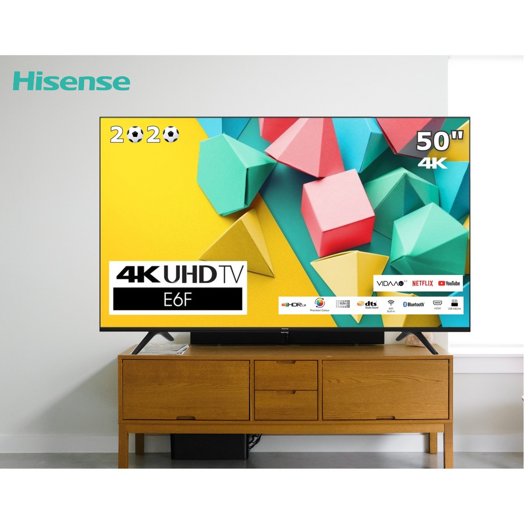 Hisense 50 นิ้ว 50E6F UHD 4K SMART TV ปี 2020 &gt;สินค้า Clearance
