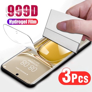 3Pcs Full Cover Protective film Hydrogel soft Film Screen Protector For Huawei p50 p40 p30 p20 pro Plus Mate 20 40 Lite