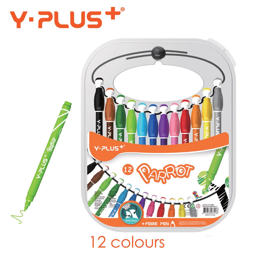 ปากกา YPlus+ PARROT Fibre (12 สี/ชุด)