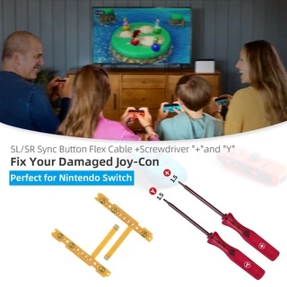 Sl/sr สายแพปุ่มซิงค์ + ไขควง (+)(Y) สําหรับ Nintendo Switch Switch OLED Joy-Con