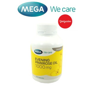 Mega we care Evening primrose oil 1000mg ขวด100 แค็ปซุล 83289 exp 07/2025