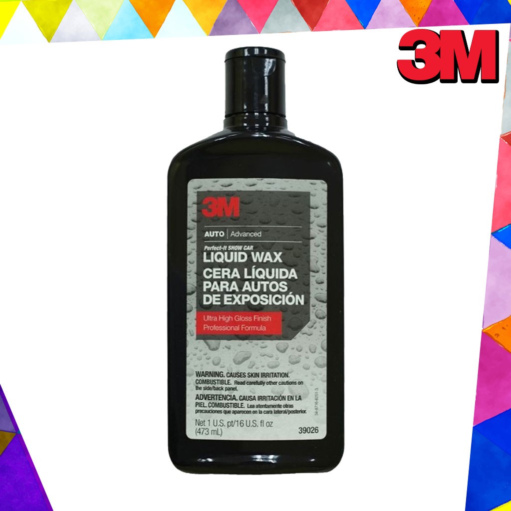 ยกเลิกขาย 3M ผลิตภัณฑ์เคลือบเงารถยนต์ 473 ml. (Liquid Wax) PN39026