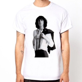 T-shirt  เสื้อยืดแขนสั้น คอกลม ผ้าฝ้าย 100% พิมพ์ลาย Patti SMITH แฟชั่นคลาสสิก สําหรับผู้ชายS-5XL