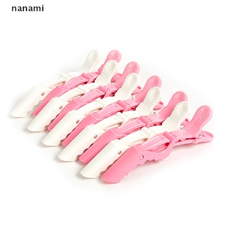 (Nanami) กิ๊บติดผม ลายหนังจระเข้ สําหรับร้านทําผม 5 ชิ้น