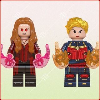 ของเล่นตัวต่อฟิกเกอร์ Marvel Hero Series Captain Marvel ขนาดเล็ก