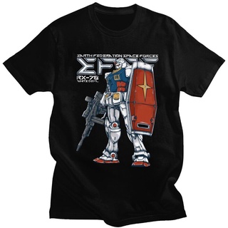 เสื้อยืดแขนสั้น ผ้าฝ้าย แบบนิ่ม พิมพ์ลาย Gundam RX 78 สไตล์วินเทจ คลาสสิก สําหรับผู้ชาย