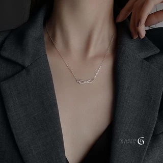 GLAMOR✨INFINITY SYMBOL "รักกันไม่มีวันสิ้นสุด" สร้อยคอเงินแท้ Silver925 + จี้เพชรสื่อความหมาย