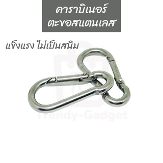 คาราบิเนอร์ Carabiners สแนปลิงค์ สแตนเลส 304 ตะขอเกี่ยว Snaplink