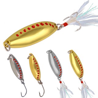 1Pcs Metal Laser Spoon Spinner Fishing Lure 7.5g 10g 15g 20g เหยื่อปลอมด้วยเลื่อมโลหะ