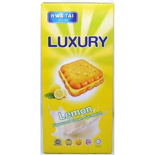 Luxury Lemon Flavoured Cream 120g  ลักซ์ซัวรี่ บิสกิตส์สอดไส้ครีม รสเลมอน 120 กรัม