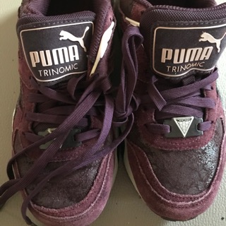 รองเท้าผ้าใบแบนรด์เนมแท้ puma สีสันสดใสสวมใส่าบาย สภาพสวย