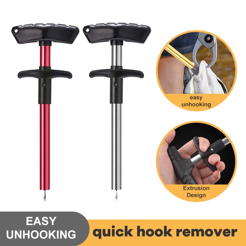 Easy Fish Hook Remover น้ำยาล้างเหยื่อตกปลา ตะขอเกี่ยวท่ออลูมิเนียมแบบพกพา Fish Hook Out Extractor น้ำยาล้างเบ็ดตกปลา
