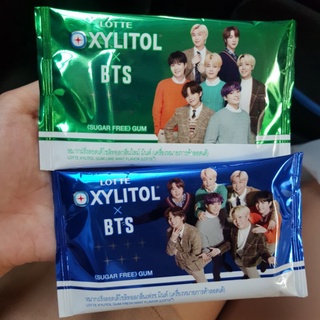 Lotte Xylitol x BTS Sugar Free Gum 11.6 g Lime Mint Fresh Mint ลอตเต้ หมากฝรั่งไร้น้ำตาล บีทีเอส