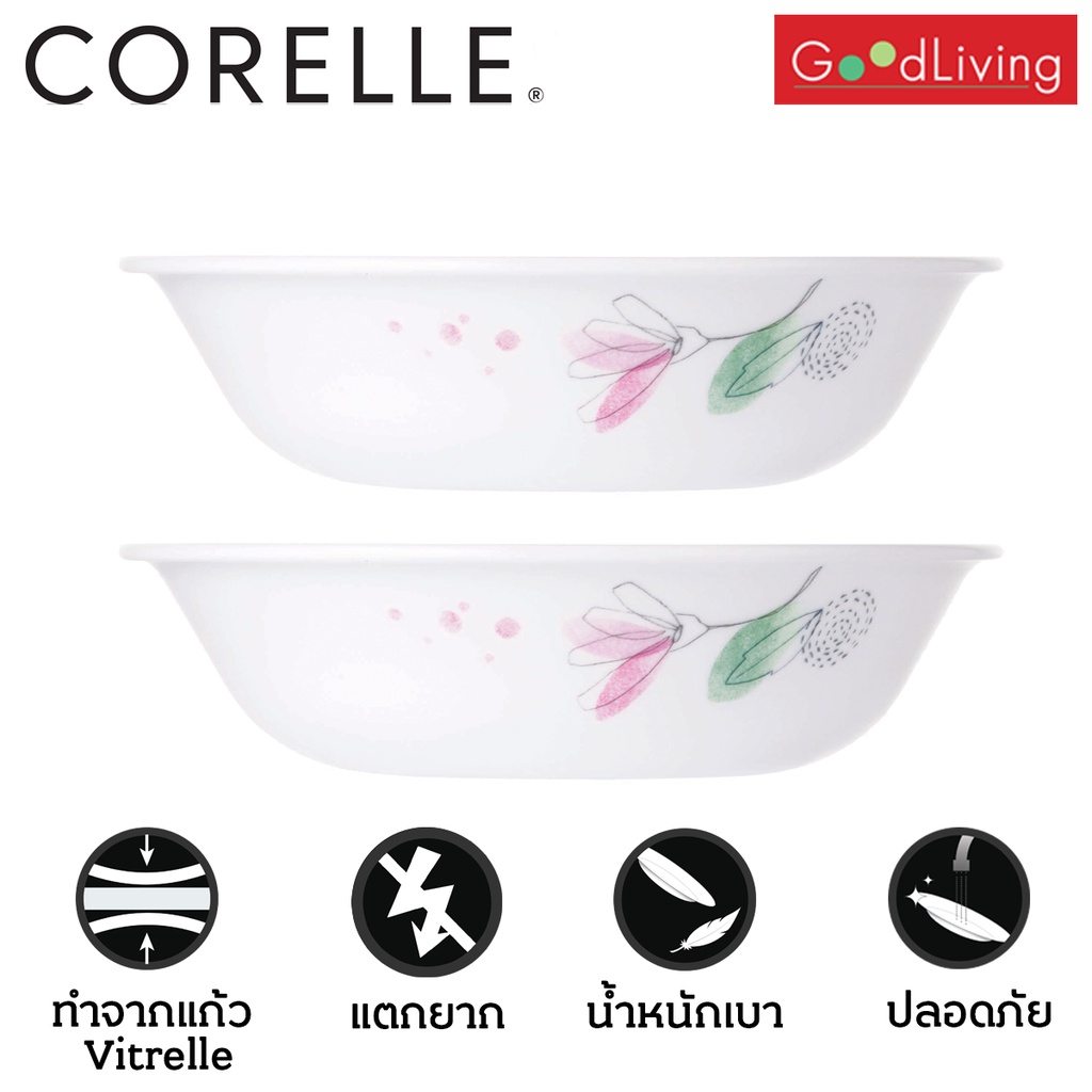 Corelle Poetic Melody ชามของหวาน 290 มล. ขนาด 5.4 นิ้ว (13.5 ซม.)จำนวน 2 ชิ้น / C-03-410-PD-2