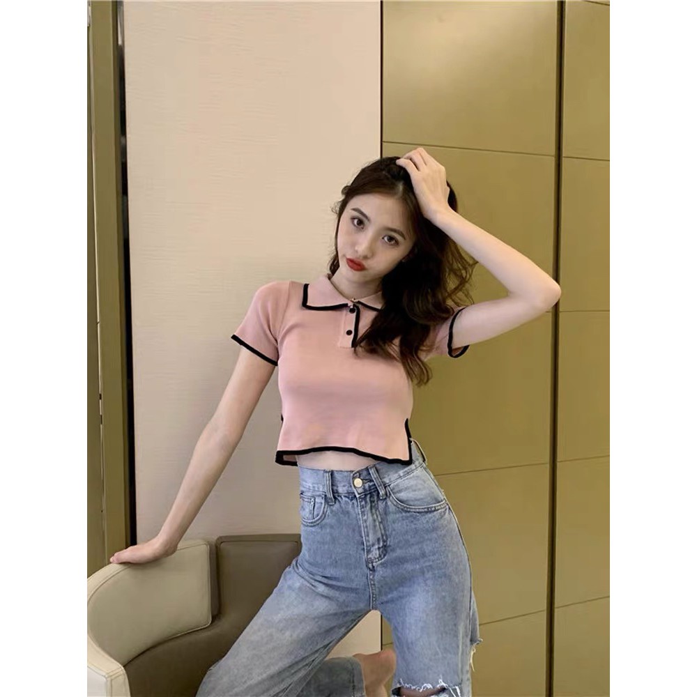 ◎1LDK 🌈 พร้อมส่ง🌈 เสื้อโปโลคอเต่าแขนสั้น 🔥（GL)