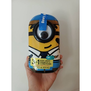 (สินค้านำเข้า )Minion 3+ Body Wash Shampoo &amp; Conditioner Sky High Citrus Scented NET 14 FI. oz. 414ml. มินเนียน บอดี้ วอ