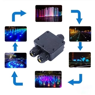 กล่องเทอร์มินอล FSH712 กล่องสายไฟ กล่องกันน้ำ 1รูออก2รู เคเบิ้ลแกรน5-9mm/9-12mm/12-15mm