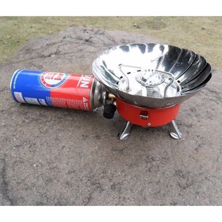 เตาแก๊สแบบพกพาพร้อมกระเป๋า Portable Windproof Camping Stove รุ่น K-203