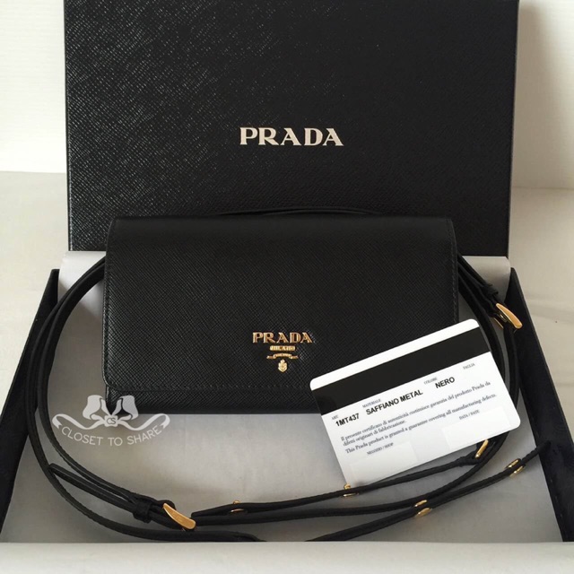 NEW Prada Saffiano Wallet on Chain