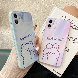 Cute Bunny&amp;Bear Silicone Case Cover for OPPO A9 A5 A53 A33 A31 2020 Realme C1 A3S A7 A5S A12 A11K A95 F9 Pro A57 A39 F1S F1 Plus A83 Reno 5 6 เคส VIVO Y11 Y12i Y12 Y15 Y17 Z1 Pro Y50 Y30i Y20 Y20i Y20S Y12S Y91CY93 V5S Y83Y81 V9 Back Case Cartoon