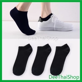 DeeThai ถุงเท้าข้อสั้น ใส่ได้ทุกฤดูกาล ผ้าซับเหงื่อ ฝ้าย ใส่สบาย Men's socks