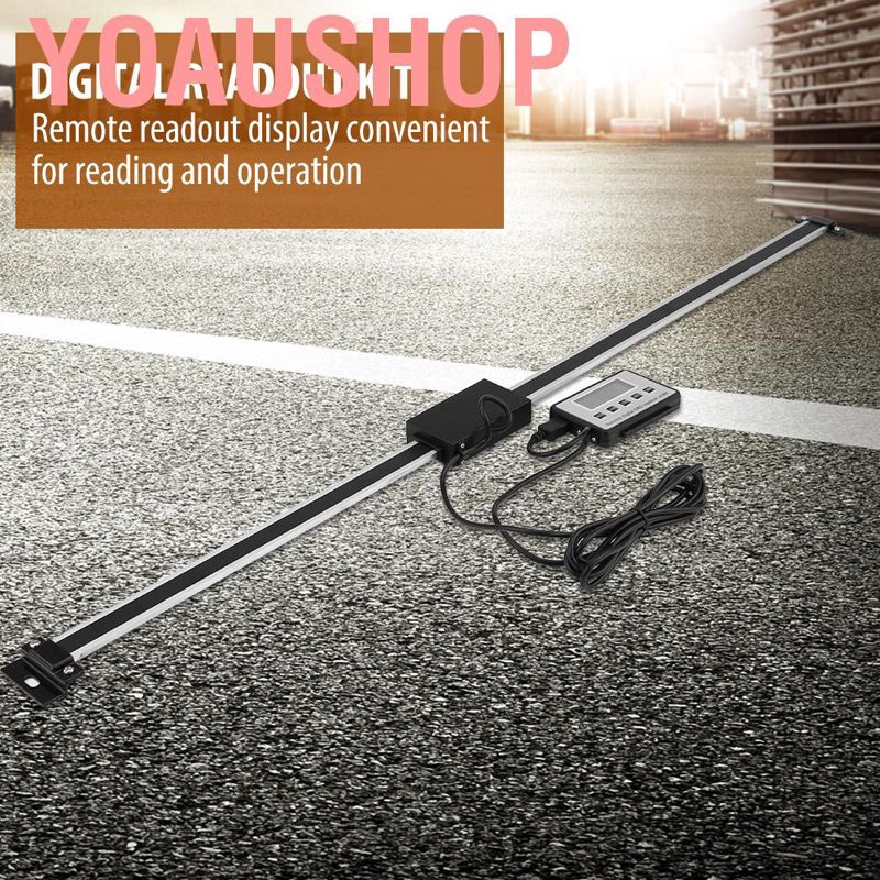Yoaushop 0-600 มม. Digital Linear Scale ชุดอ่านข้อมูล LCD อุปกรณ์ติดตั้งขนาดเล็กใหม่