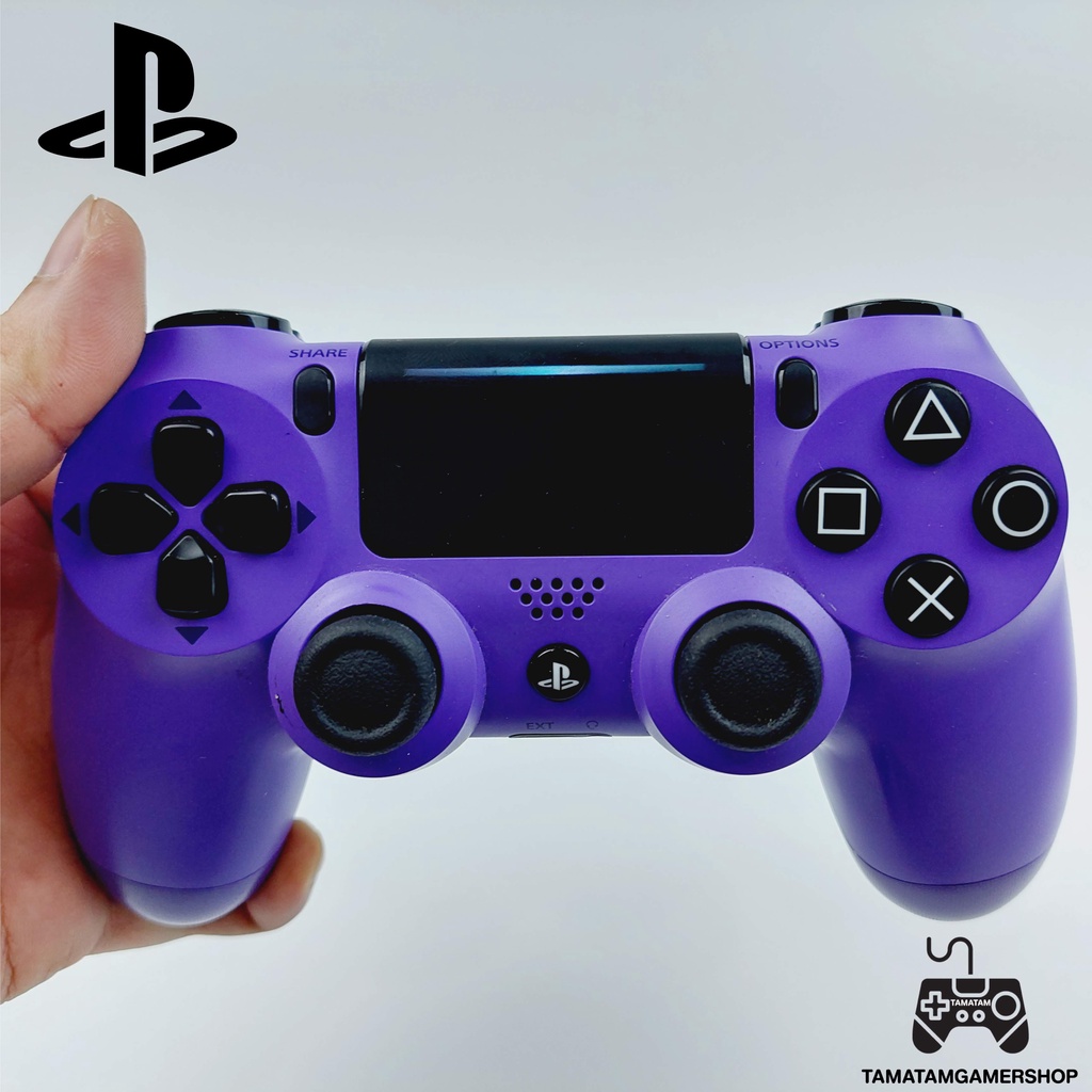 จอยแท้ps4 gen2 สีม่วง(electric purple) มือสองสภาพสะสม ใช้งานได้ทุกปุ่ม จอยps4แท้ ประกันร้าน จอยps4ม่