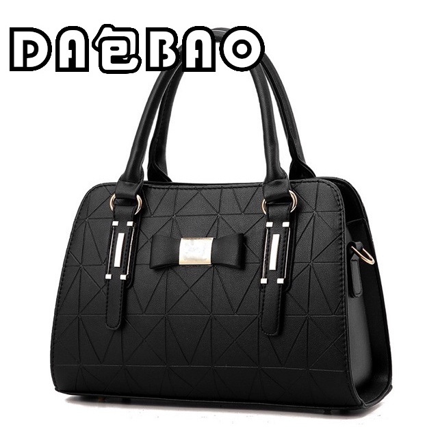 (ไม่มีโลโก้) Dabaobao H-256 กระเป๋าถือ กระเป๋าสะพายไหล่ แบบหนัง สําหรับสตรี H12 Ohanel