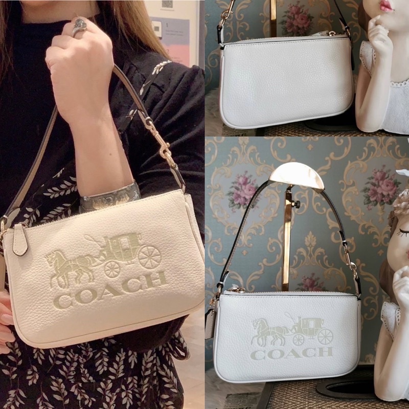 ✨ผ่อน0%แท้100%✨ C4653 คล้องมือ 1S สีขาว COACH NOLITA 19 WITH